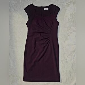Calvin Klein Rich Plum Midi Dress